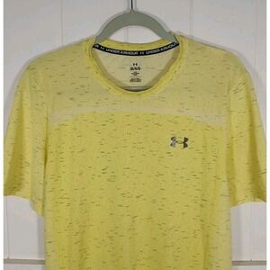 Under Armour Fitted Shirt Seamless Performance Top Volt Yellow Men's Large SS *
